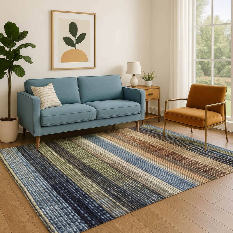 Premium Washable Super Soft Ombre Stripe Mayfield Rug