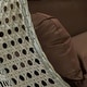 preview thumbnail 65 of 128, LeisureMod Modern 2-Person Egg Hanging Swing Chair with Beige Wicker, Oxford Fabric Cover, Patio Hammock Lounger and Cushions