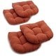 preview thumbnail 14 of 70, 19-inch Twill U-shaped Chair Cushion (Set of 1, 2, or 4) - 19 x 19 Set of 4 - Spice