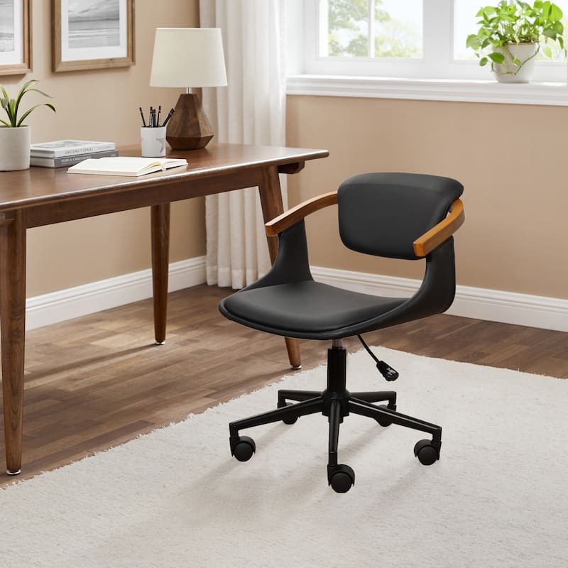Art Leon Swivel and Height Adjustable Home Office Desk Chair with Rolling