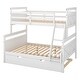 preview thumbnail 8 of 16, Twin over Full Bunk Bed with Ladder, Trundle, and Safety Guardrails