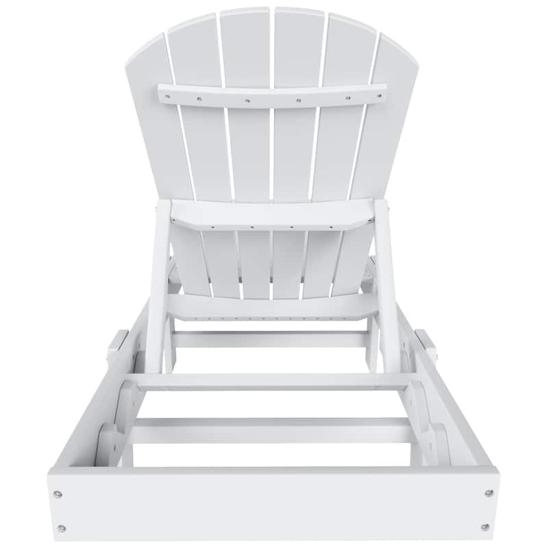 Polytrends Altura Armless Poly Eco-Friendly All Weather Reclining Chaise Lounge