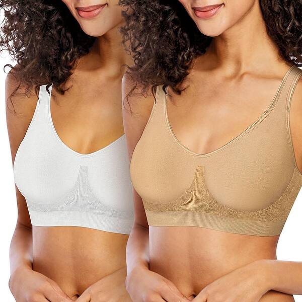 Shop Bali Women S Comfort Revolution Wireless Seamless Bra 2 Pack Overstock 31595185