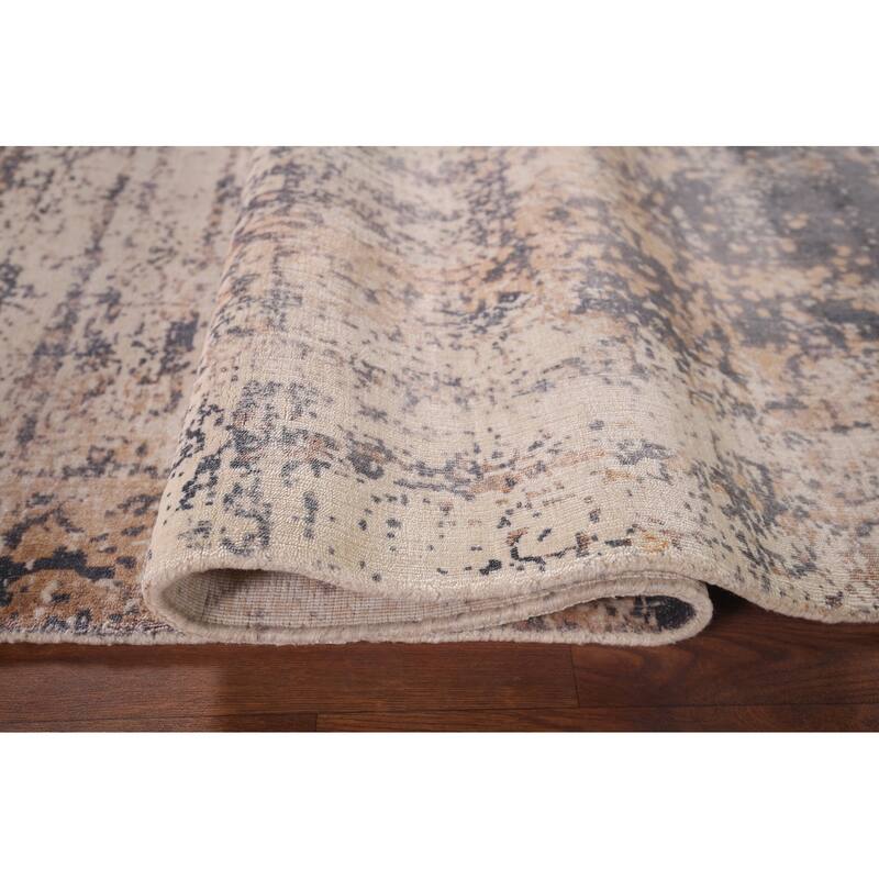 Abstract Modern Area Rug Hand-Knotted Wool Carpet - 5'0"x 7'11"