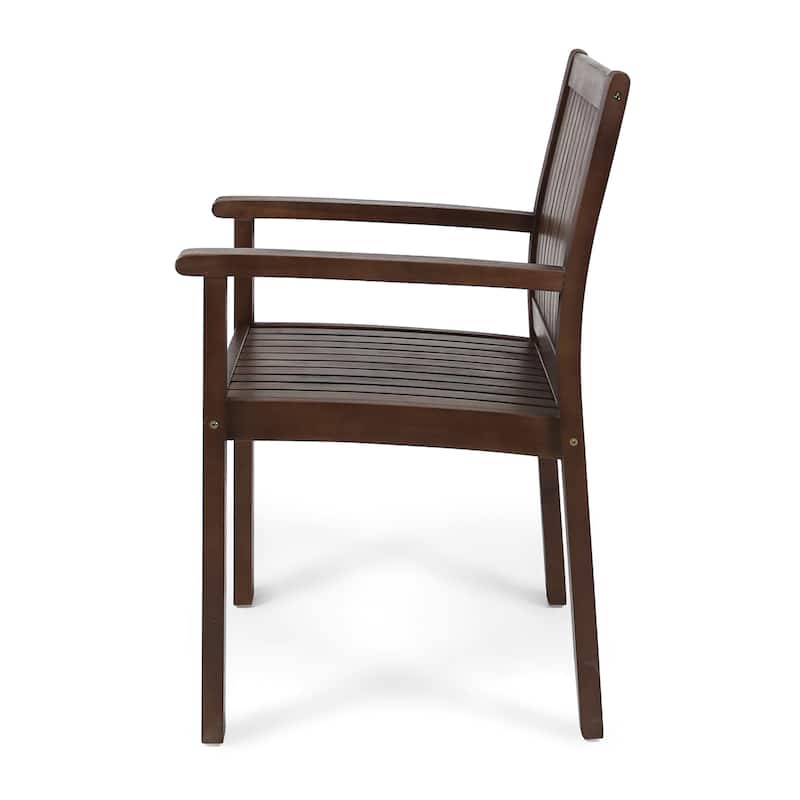 Wilson Outdoor Acacia Wood Dining Chairs (Set of 2) by Christopher Knight Home