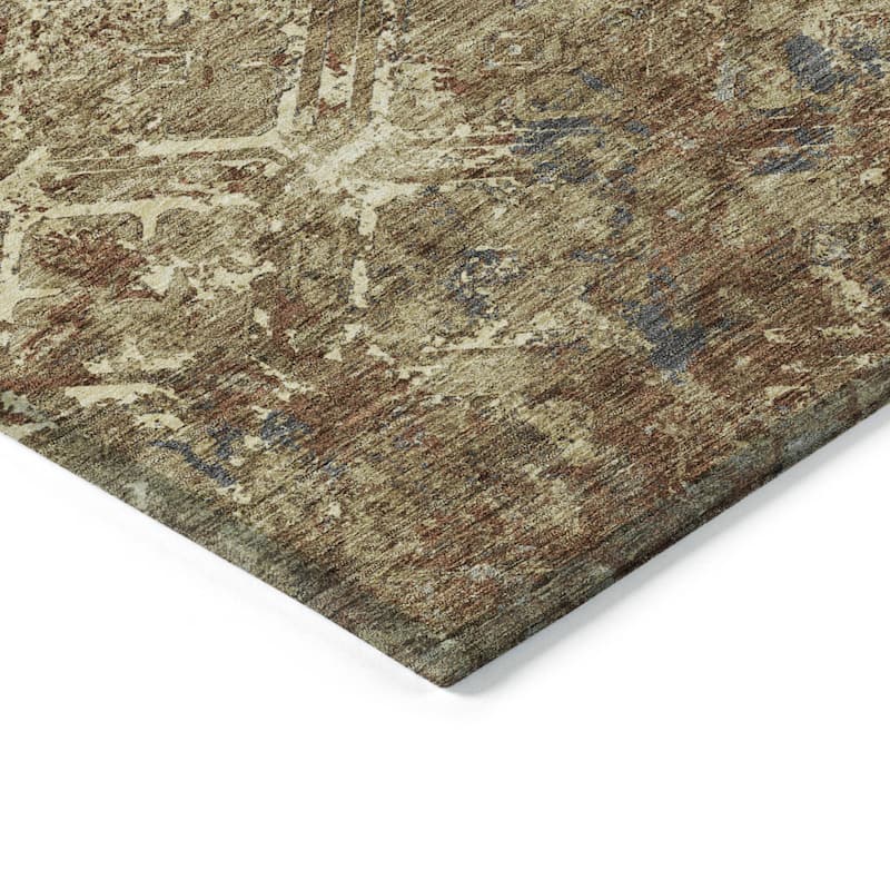 HomeRoots Geometric Transitional Rectangle Outdoor Rug