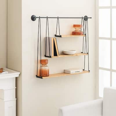 MH London Luna Three Tier Suspended Wall Shelf