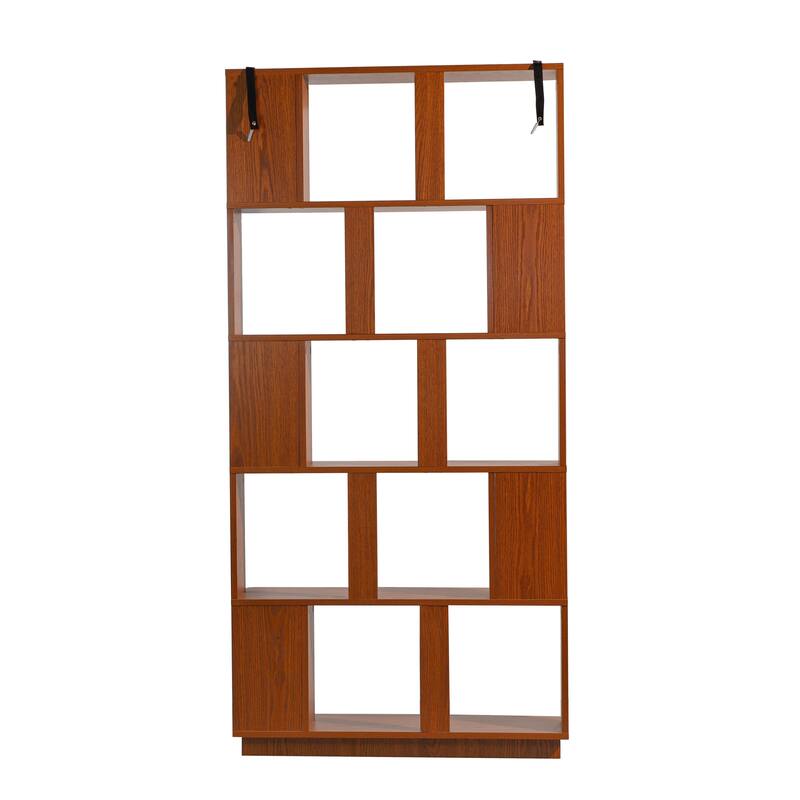 31.5"L X 64.56"H Free Combination Bookshelf Modern 5-Tier Open Storage Bookcase Mdf Wood Display Shelving,Media Storage Shelves