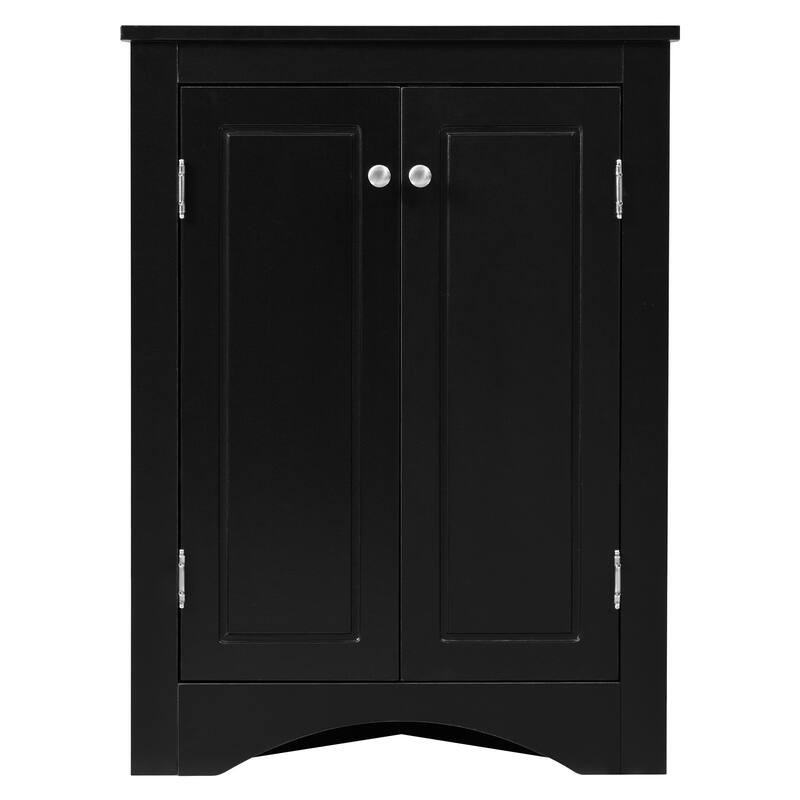 Triangle Bathroom Storage Cabinet: Adjustable Shelves - Freestanding Floor Cabinet for Home & Kitchen
