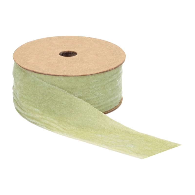 Raw Edge Velvet Ribbon 2"x10Yd for Holiday and DIY Projects - 384" x 2"