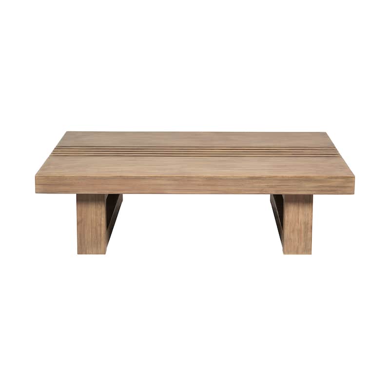 Vivid Outdoor Patio Coffee Table in Eucalyptus Wood