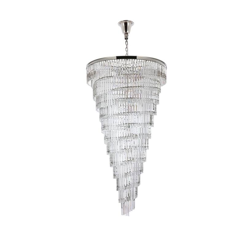 Indigo Home 48 inch spiral crystal chandelier