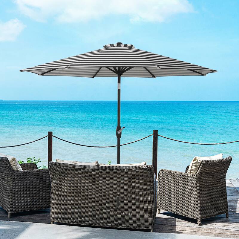 Holme 9-foot Steel Market Patio Umbrella with Tilt-and-Crank