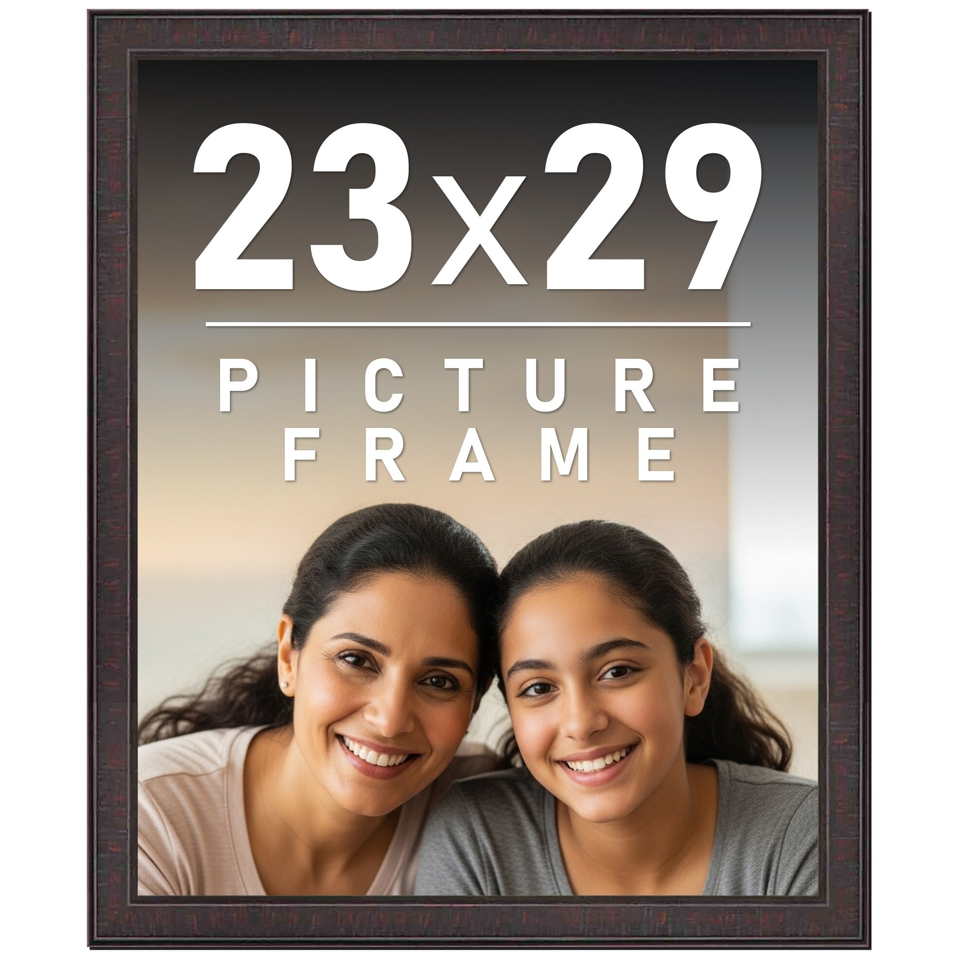 23x29 Frame Brown Solid Wood Picture Frame - Complete Modern Photo