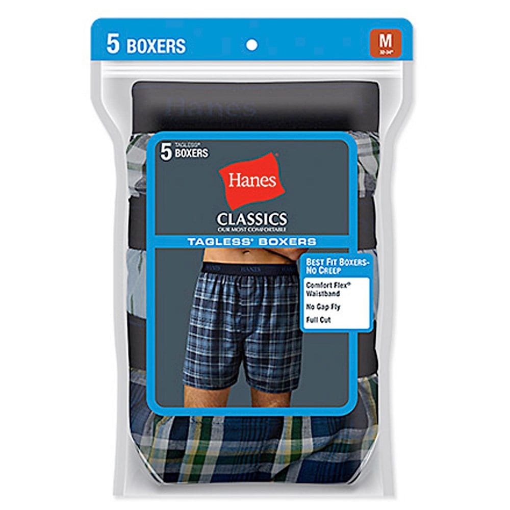 Hanes Big Boys Exposed Waistband Yarn-Dye Boxer Pack of 2