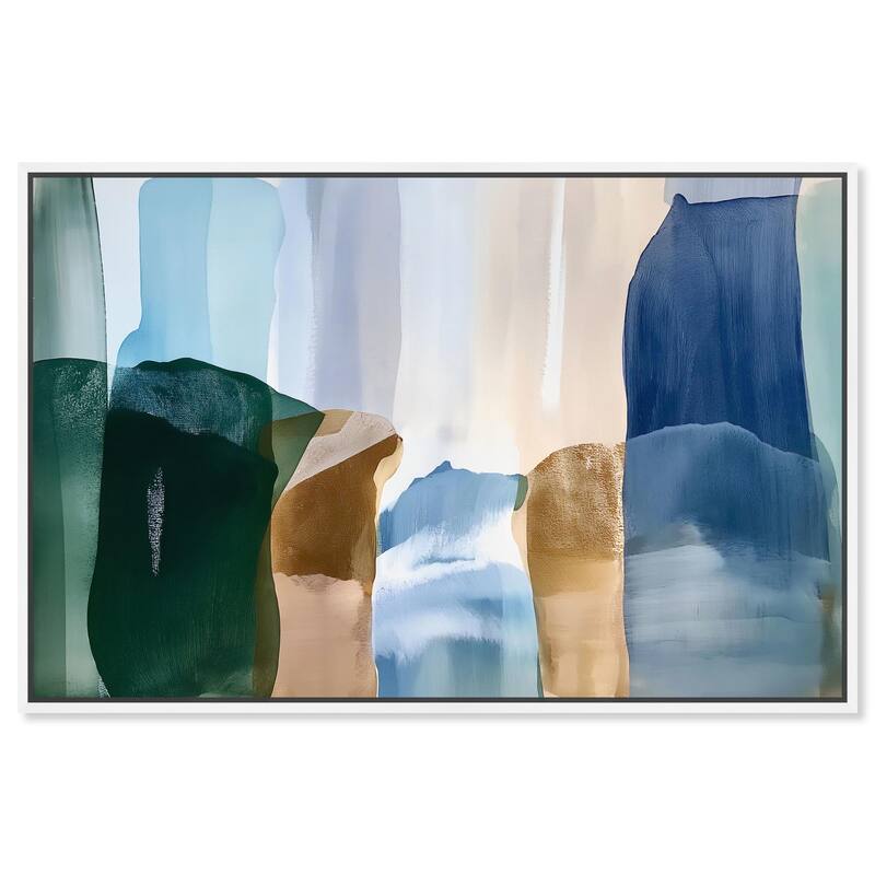 Contoured Calm II Canvas by Art Remedy - 45" x 30" - White