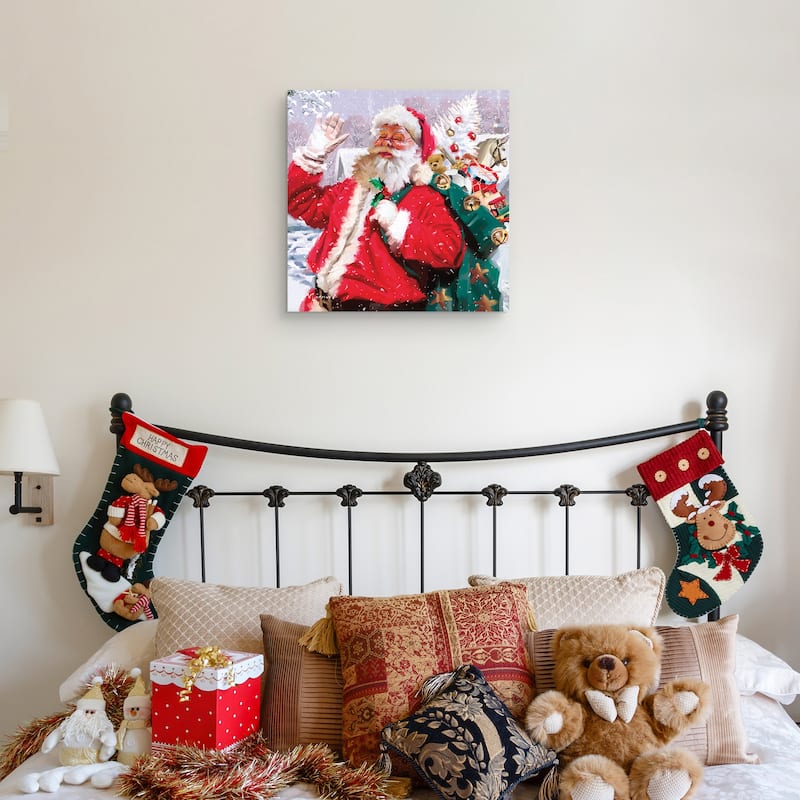 Santa Waving by The Macneil Studio Canvas Art Print