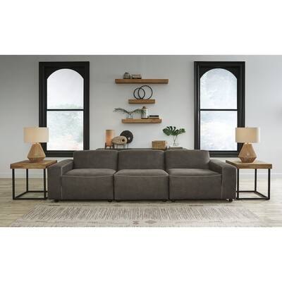 Signature Design by Ashley Allena Gunmetal 3-Piece Sofa - 119"W x 40"D x 29"H