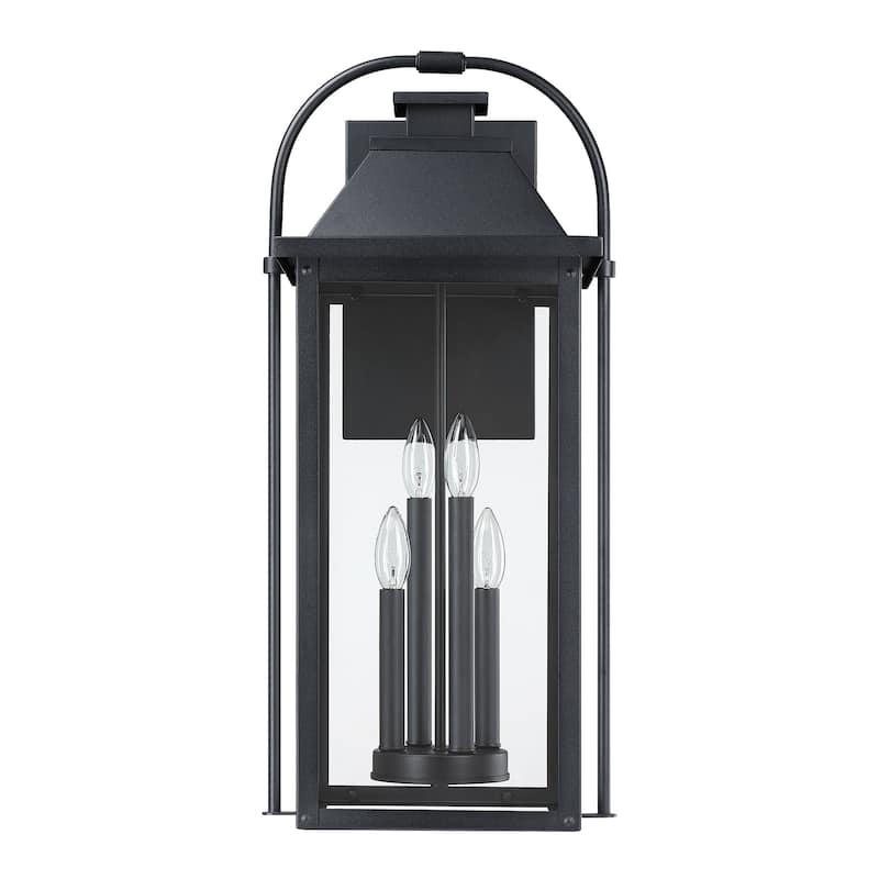 Brits Black Outdoor Wall Lantern Sconce Light