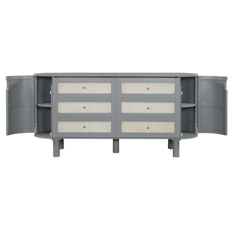 Modern Woven Design Murphy Bed with Hidden Storage