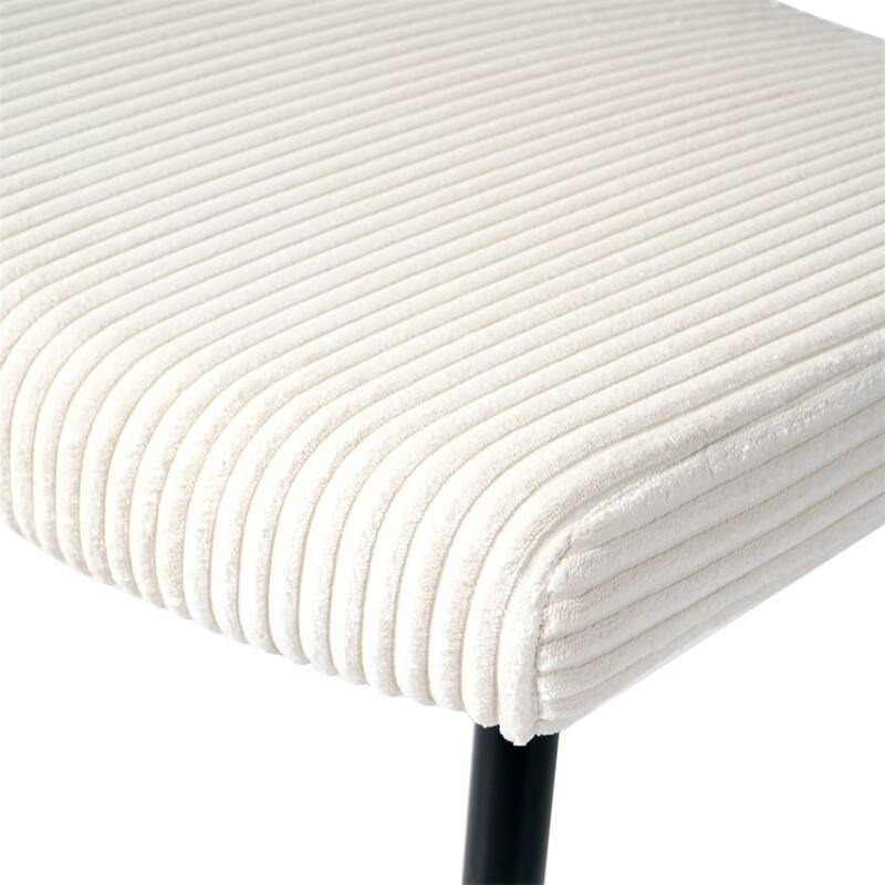 Modern Simple Fabric Upholstered Velvet Dining Chair (Set of 2)