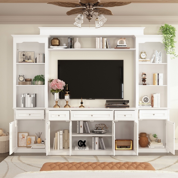 White living room entertainment center discount