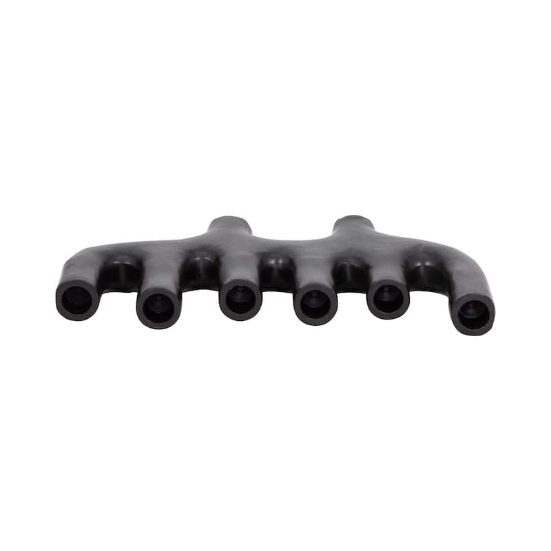 Sagebrook Home Aluminum and Suar Wood 13-Inch 6 Taper Candelabra Black - Elegant Candle Holders - 13" x 2" x 7"