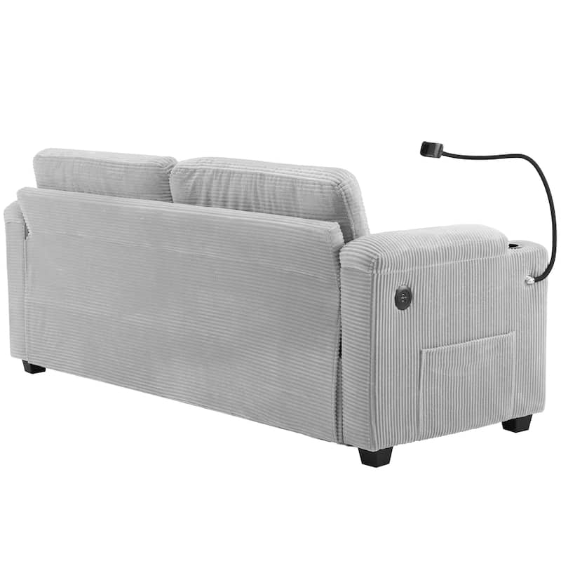 GDFStudio Emily Multifunctional Convertible Corduroy Sleeper Sofa for Small Spaces