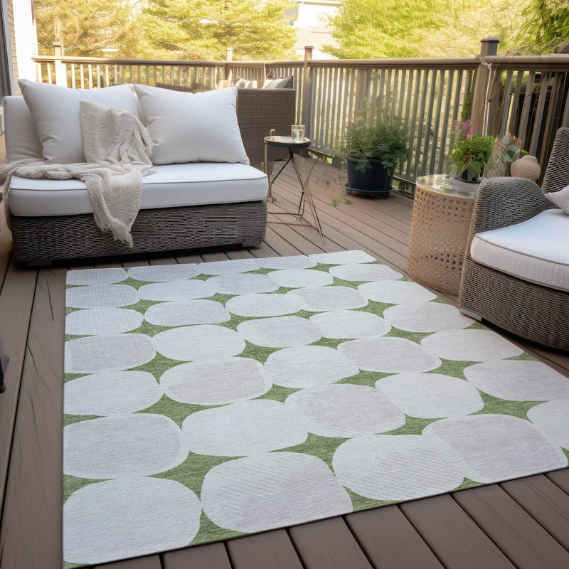 Machine Washable Indoor/ Outdoor Chantille Modern Puffy Rug