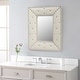 preview thumbnail 23 of 35, Rectangle Rivet Decorative Wall Hanging Mirror White