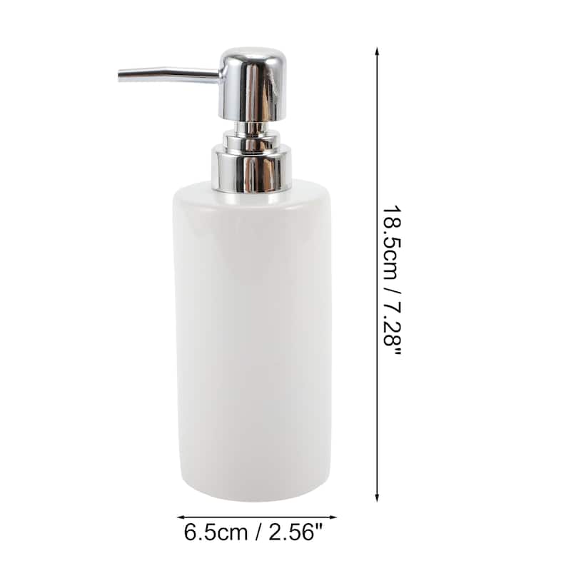 Cylindrical Simple Soap Pump Dispenser for Bathroom Hotel 300ml 1Pc