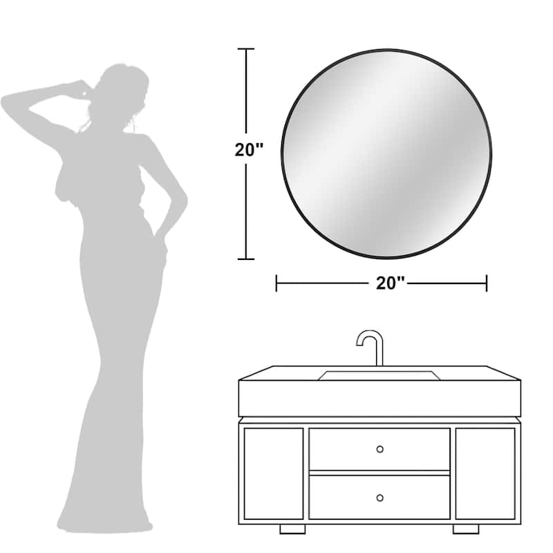 Round Mirror Wall Decor Round Mirror Bathroom Metal Frame