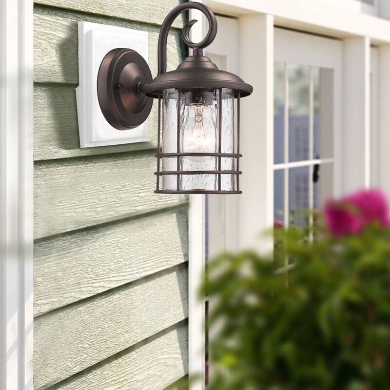 Flora 1 Light Transitional Outdoor Wall Lantern Set of 2