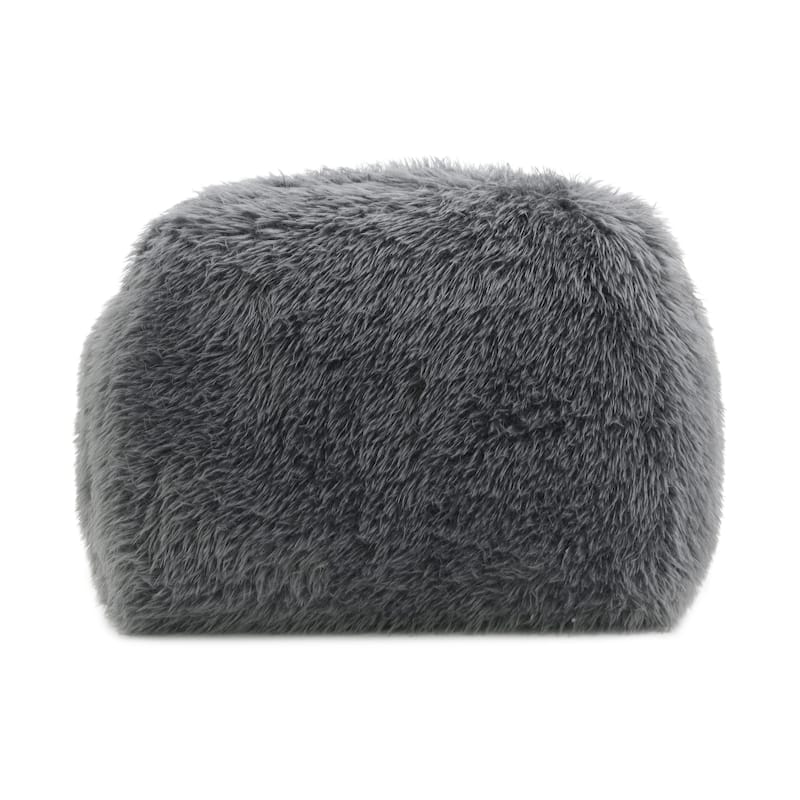 Furniture of America Cynra Modern 3-Piece Faux Fur Sofa Set with Ball Pillows