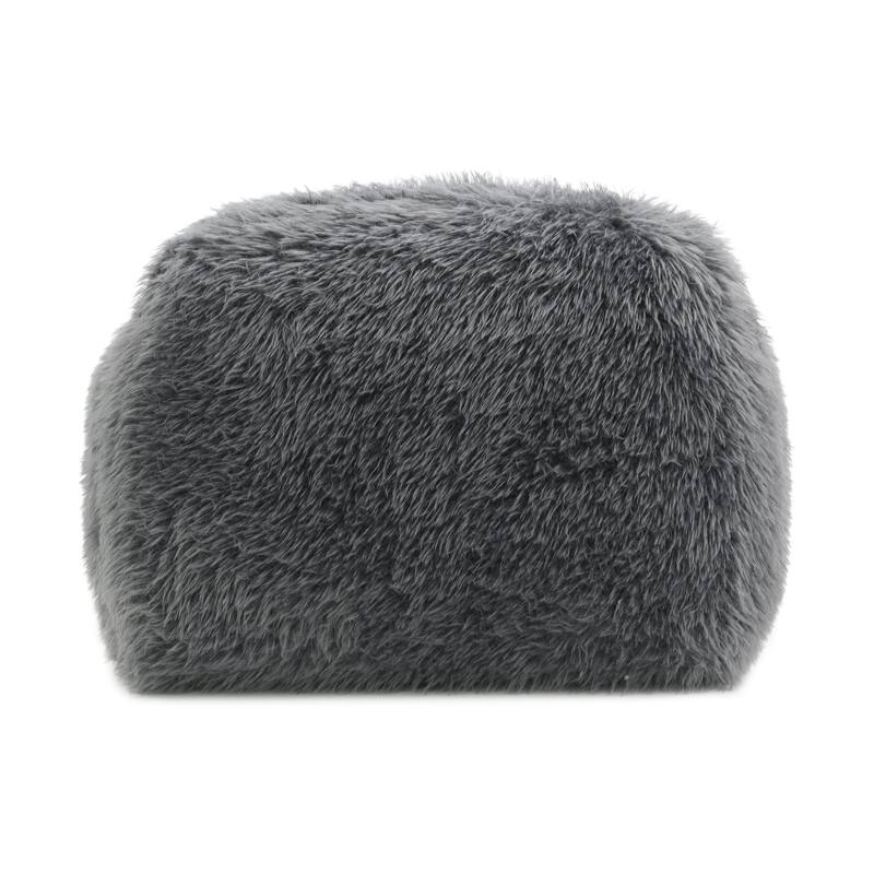 Furniture of America Cynra Modern 45-inch Faux Fur Swivel Arm Chair with Ball Pillow