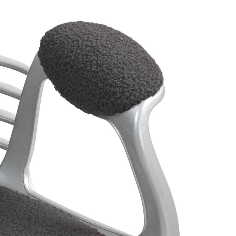Teddy Home Office Chair with Button Tufted Design, Adjustable Height, and Swivel Wheels for Desk or Study