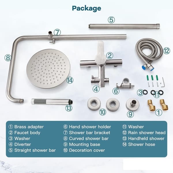 Outdoor Shower Fixture SUS304 System Combo Set - Bed Bath & Beyond ...