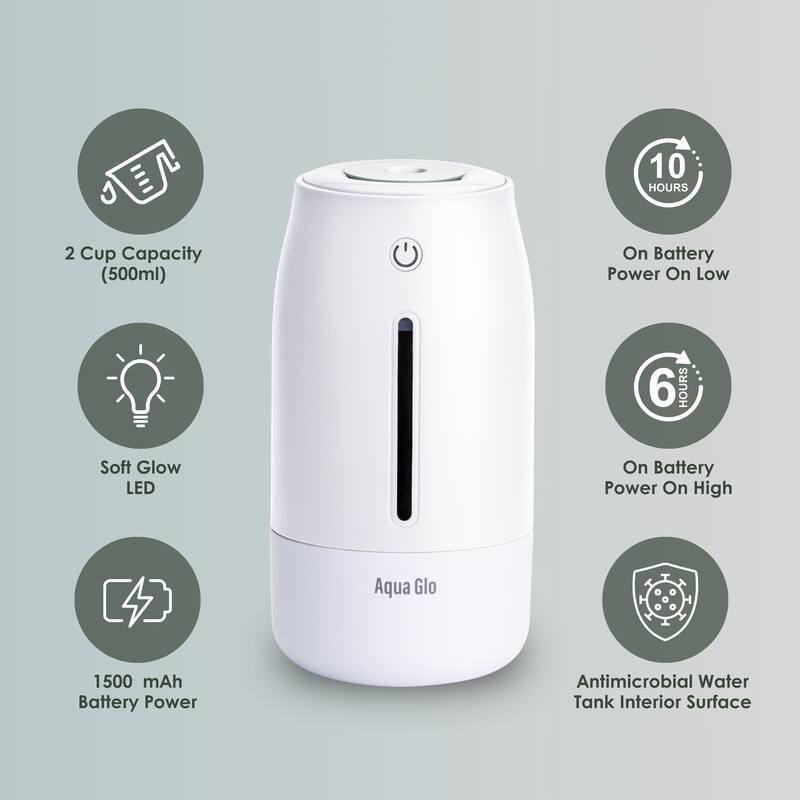 Airvana AG260HUM Aqua Glo Portable Ultrasonic Cool Mist Humidifier