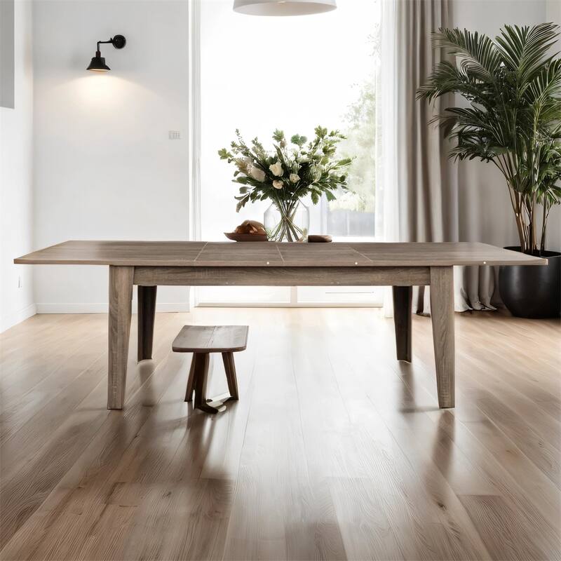 Wood Extendable Dining Table with Legs for Dining Room