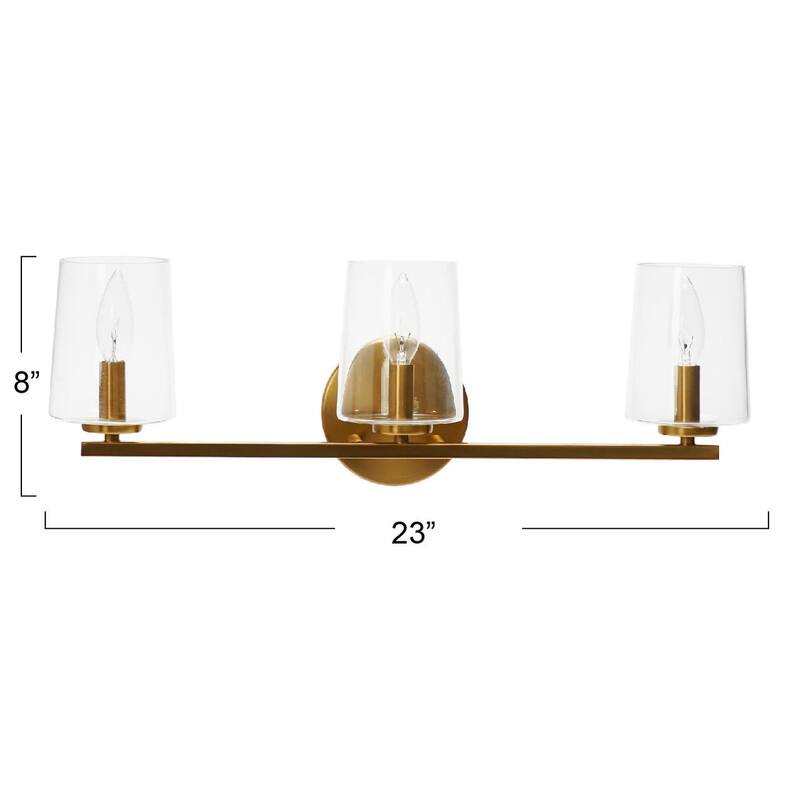 Robert Stevenson Lighting Berkley - Metal and Glass Vanity Light