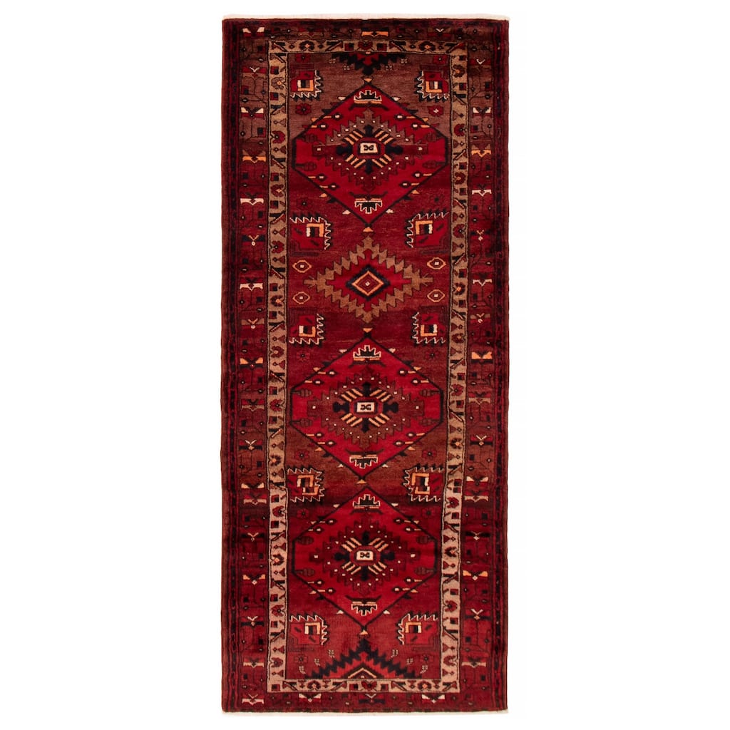 ECARPETGALLERY Hand-knotted Anadol Red Wool Rug - 3'9 x 9'1