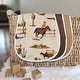 preview thumbnail 3 of 4, Sweet Jojo Designs Western Cowboy Absorbent Burp Cloths 3 Pack Set Red Tan Blue Brown White Wild West Southern Country Horse