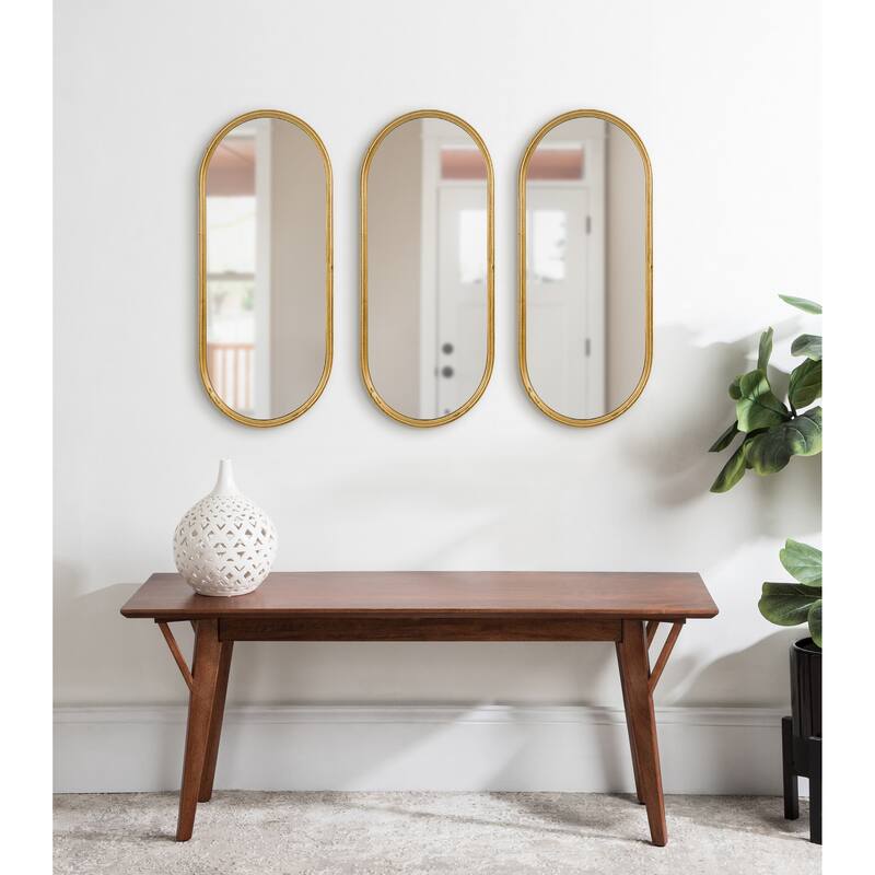 Kate and Laurel Caskill Capsule Framed Wall Mirror Set - 3 Piece