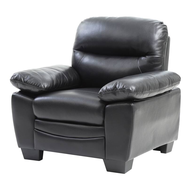 Marta Faux Leather Chair - Black