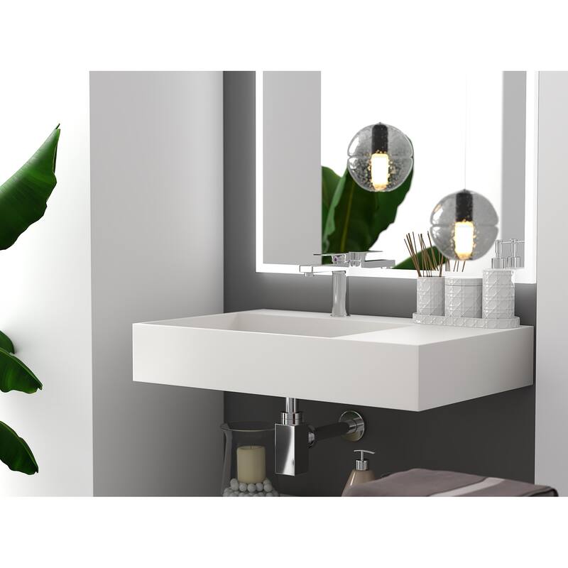 Juniper Stone Solid Surface Wall-mounted Vessel Sink