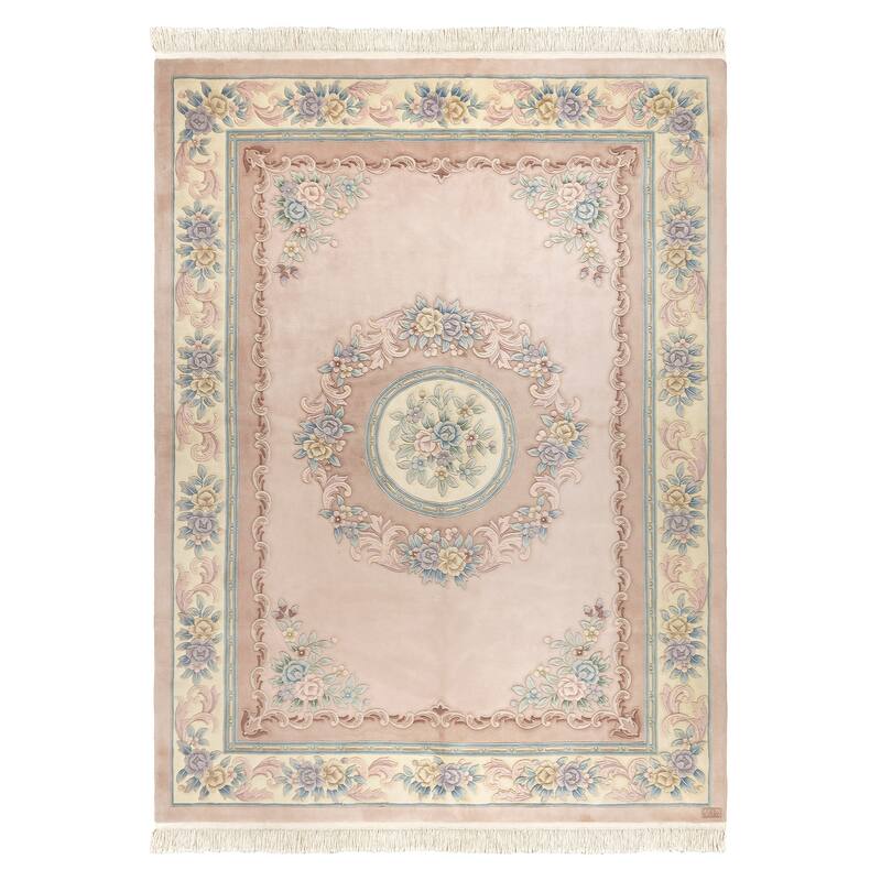 Gertmenian Oriental Estate Traditional Oriental Floral Border Metallion Hand Knot Wool Area Rug Collection