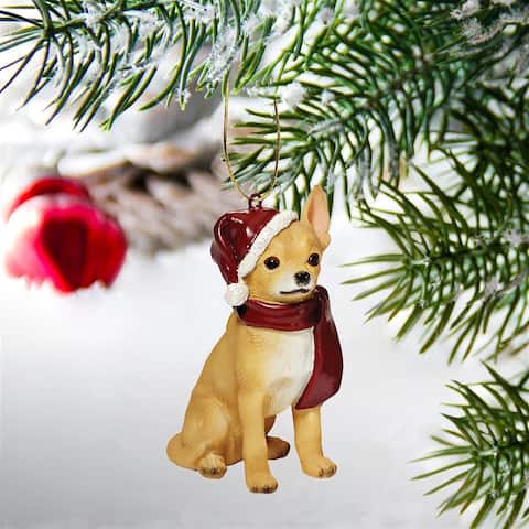 Design Toscano Chihuahua Holiday Dog Ornament Sculpture