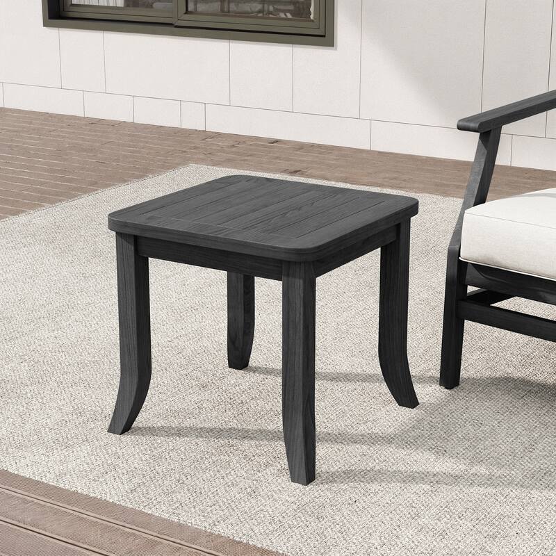 Outdoor Patio Wooden Table - Side table/Black