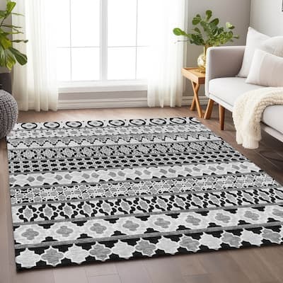 Premium Washable Super Soft Boho Stripes Mayfield Rug