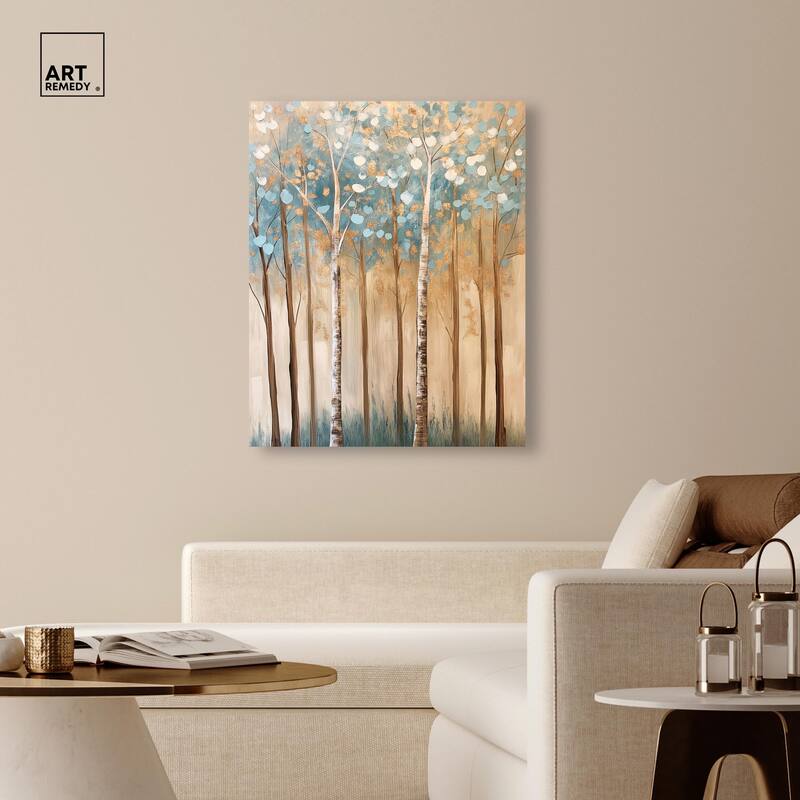 Birch Grove Radiance Canvas by Art Remedy, Gallery Wrapped
